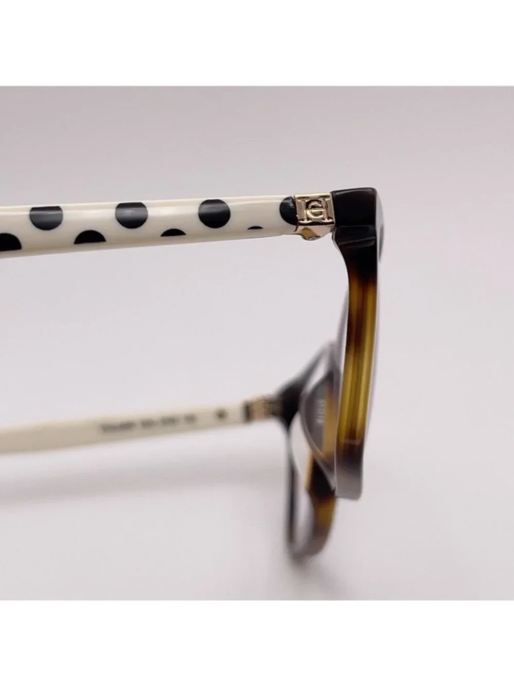 Carolina Herrera VHE895K 0752 Eyeglass Frames Polka Dot Brown Tort 51-16-135